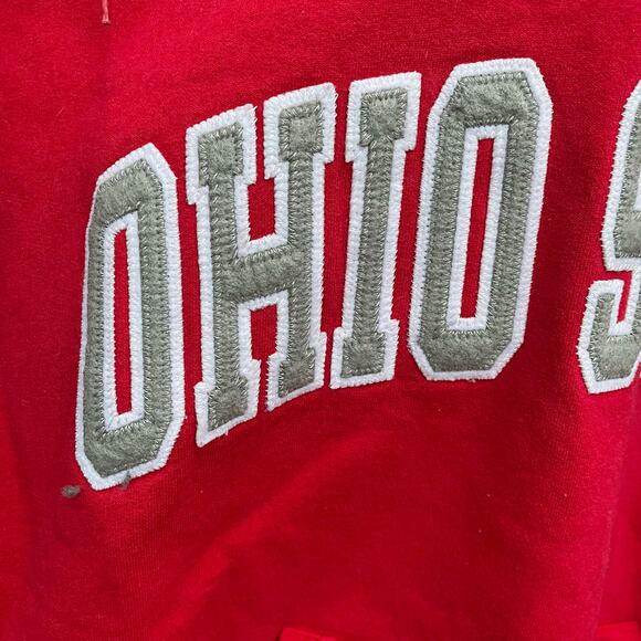 Champion Ohio State Hoodie Sweatshirt Pullover Y2K Vintage Red Medium - Picture 5 of 11